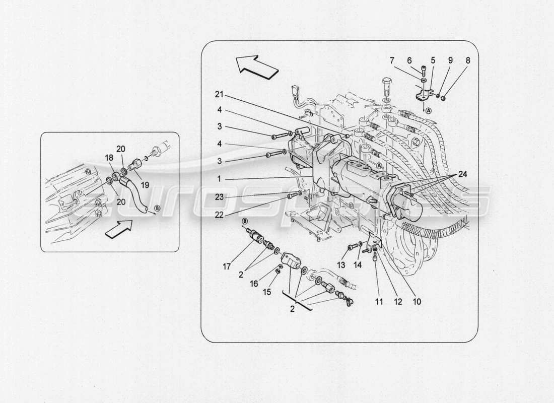 maserati granturismo special edition azionamento idraulico per cambio diagramma delle parti