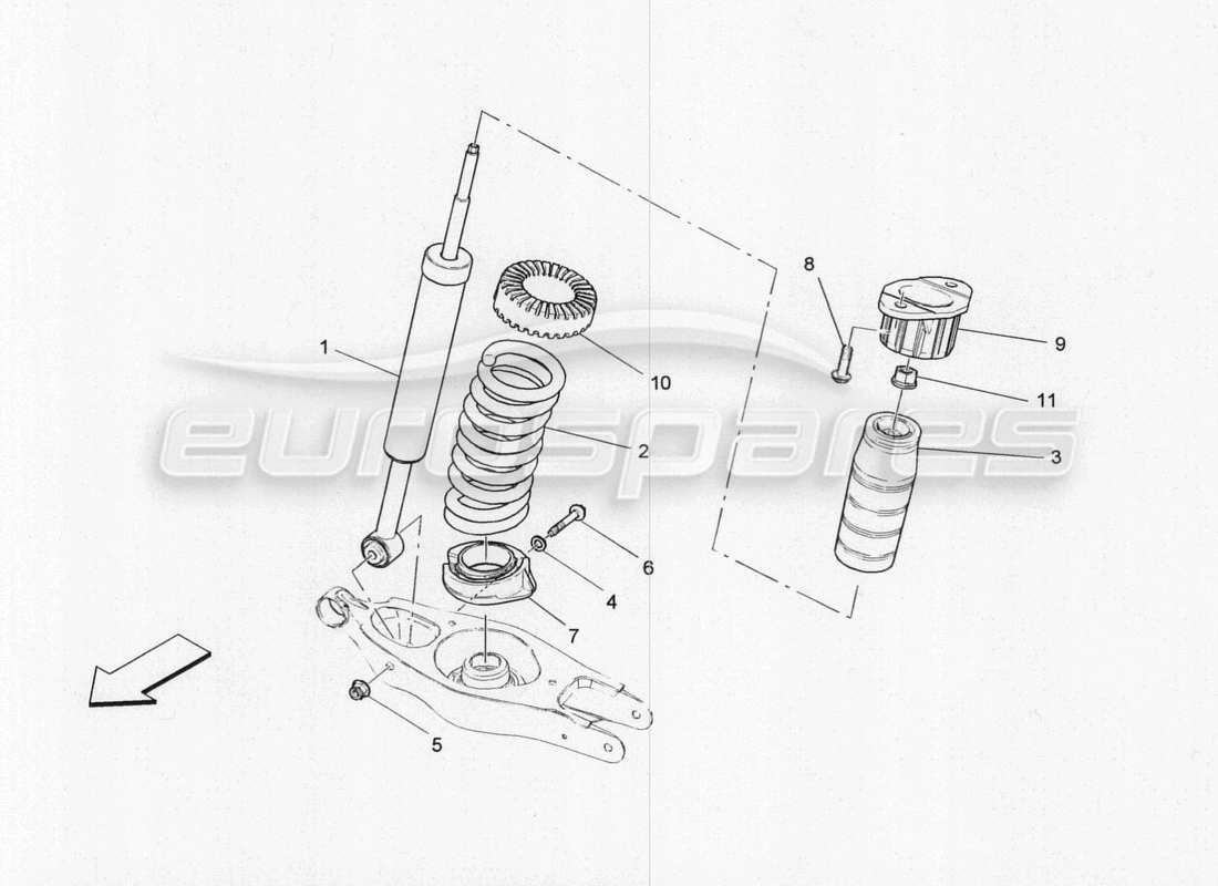 maserati qtp. v8 3.8 530bhp 2014 auto schema delle parti dei dispositivi ammortizzatore posteriore