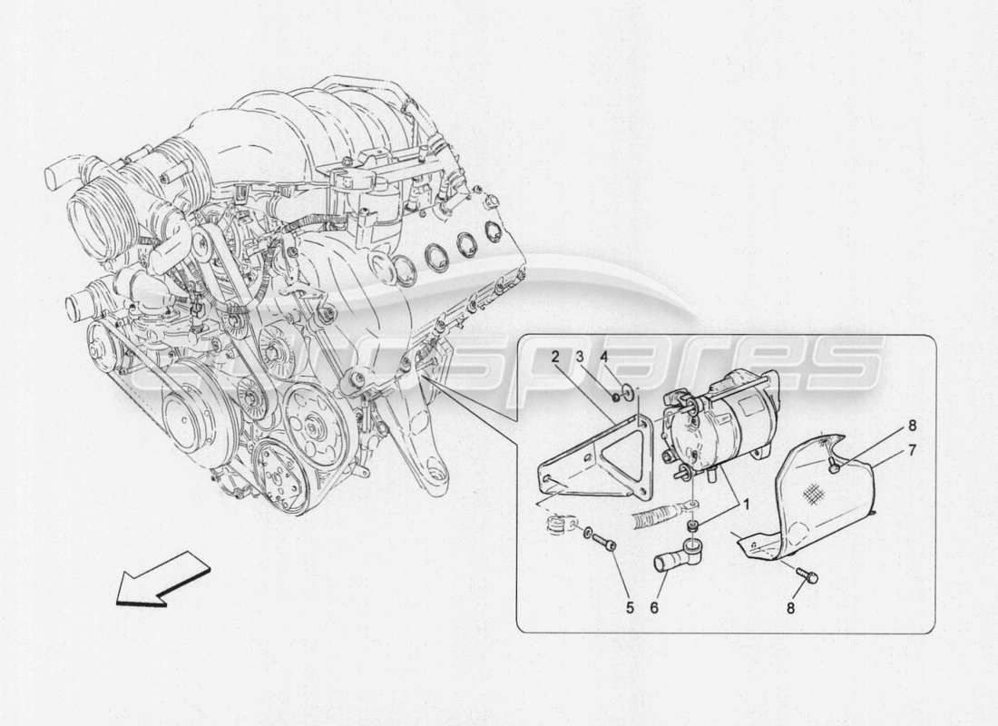 maserati granturismo special edition controllo elettronico: diagramma delle parti di accensione del motore