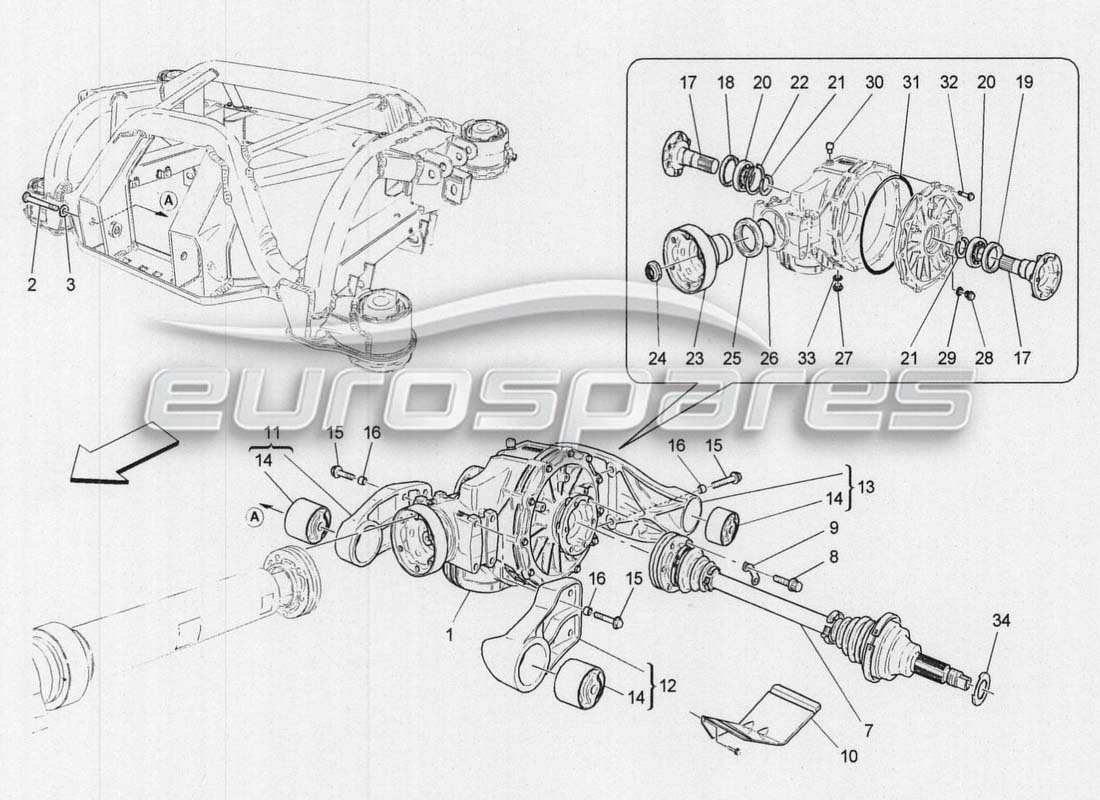 maserati grancabrio mc centenario assali differenziali posteriori diagramma delle parti