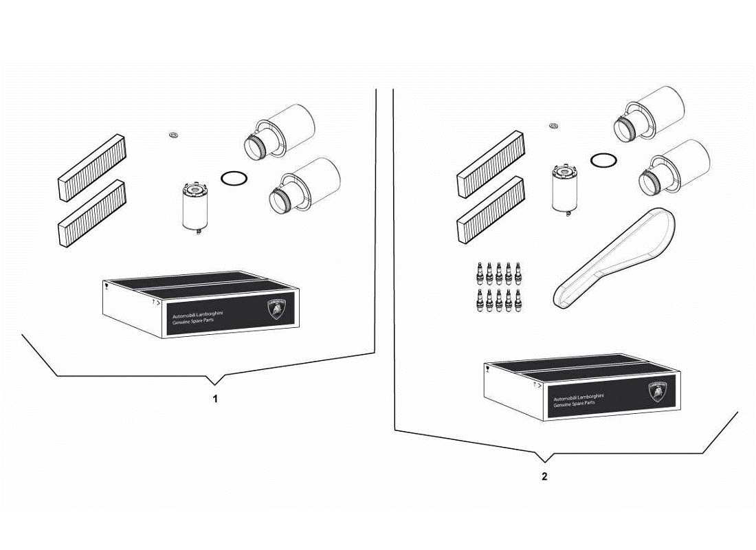 lamborghini gallardo lp560-4s update diagramma delle parti di servizio del kit