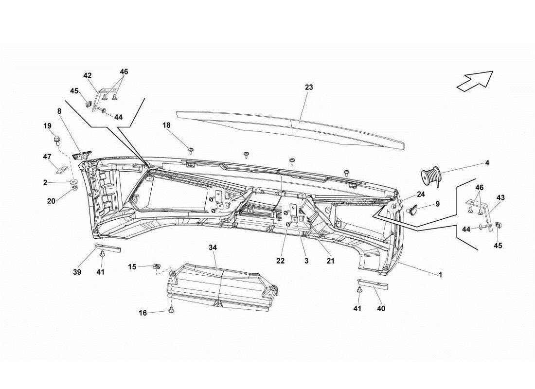 lamborghini gallardo lp570-4s perform paraurti anteriori diagramma delle parti