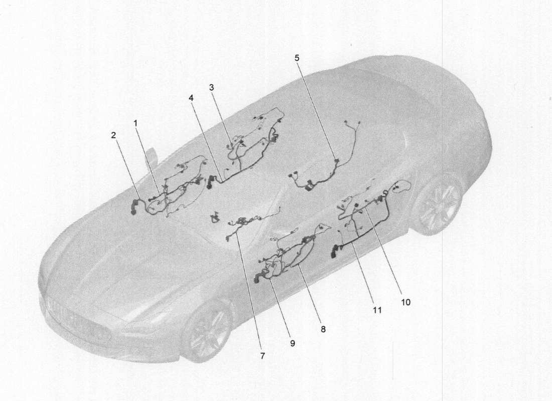 maserati qtp. v6 3.0 tds 275bhp 2017 schema delle parti del cablaggio principale