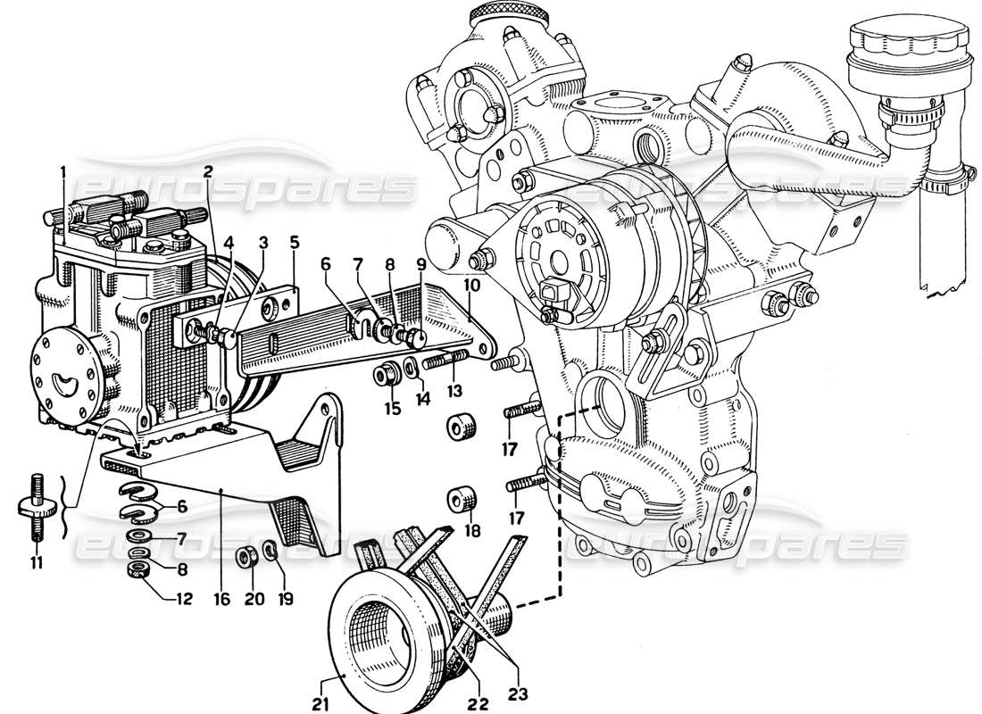 ferrari 330 gtc coupe aria condizionata diagramma delle parti