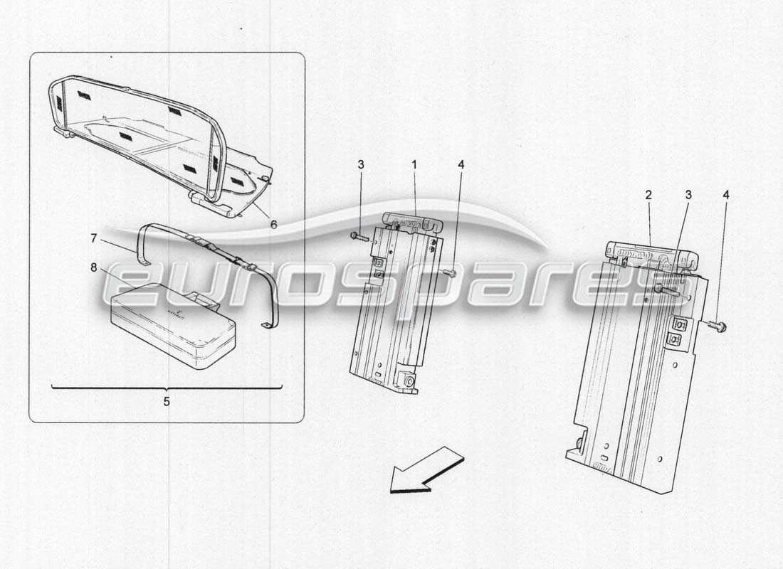 maserati grancabrio mc centenario impianto elettrico: roll bar e accessori diagramma delle parti