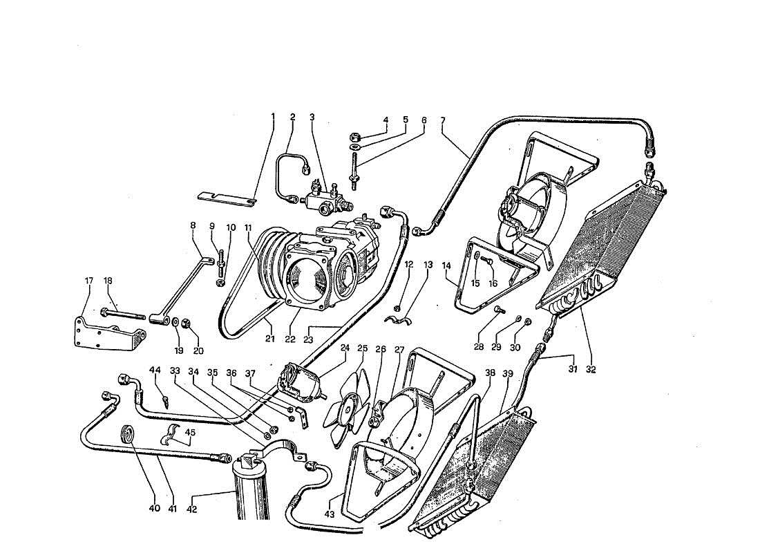 lamborghini jarama condizionatore (opzionale) diagramma delle parti