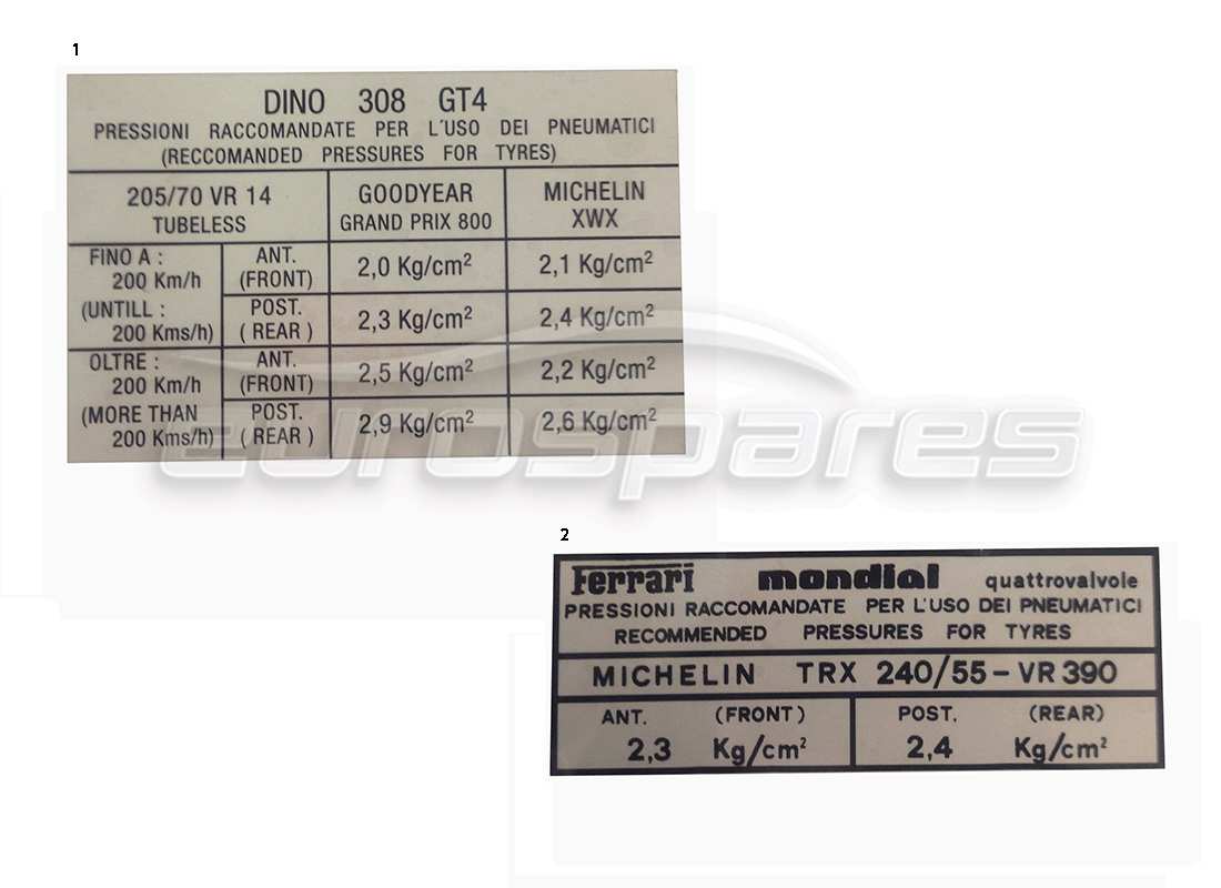 ferrari miscellaneous ferrari adesivi - diagramma delle parti della finestra