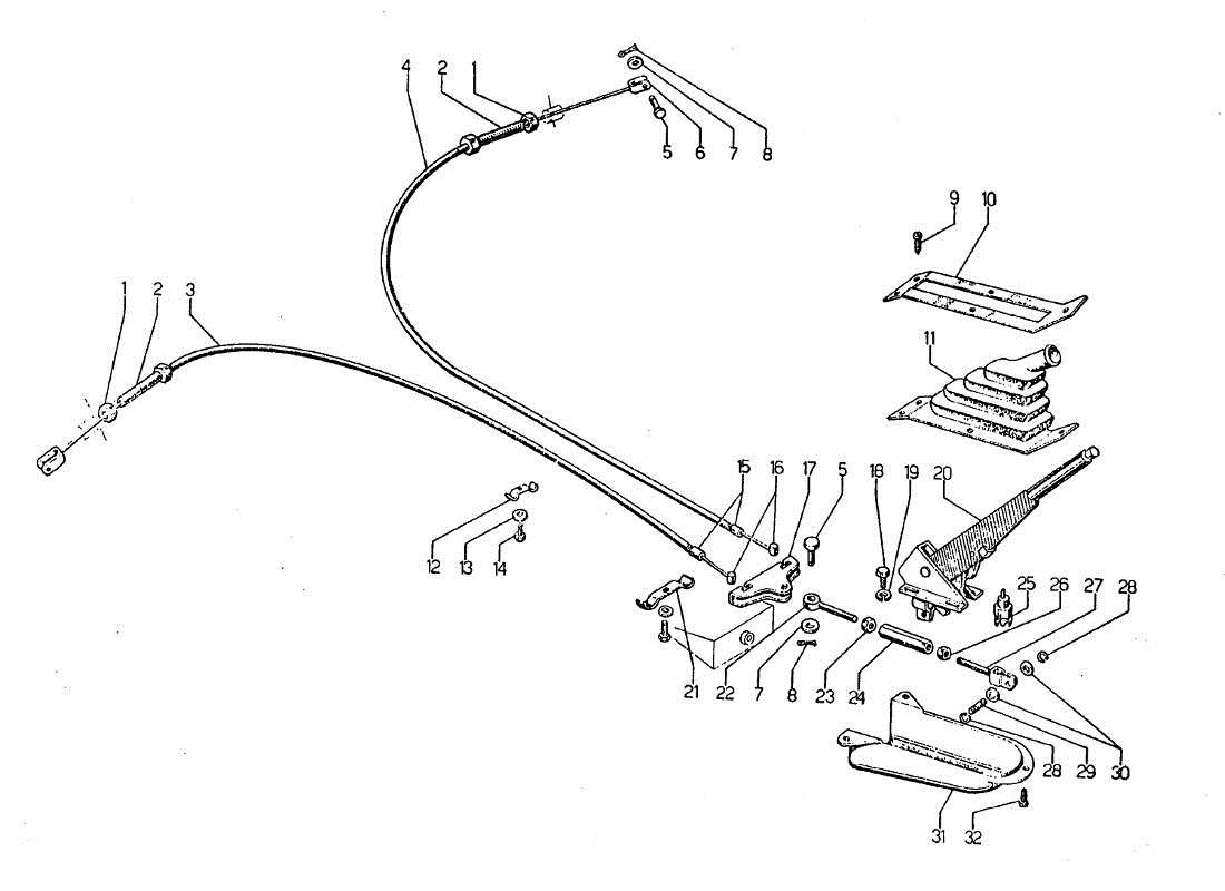 lamborghini jarama freno a mano diagramma delle parti