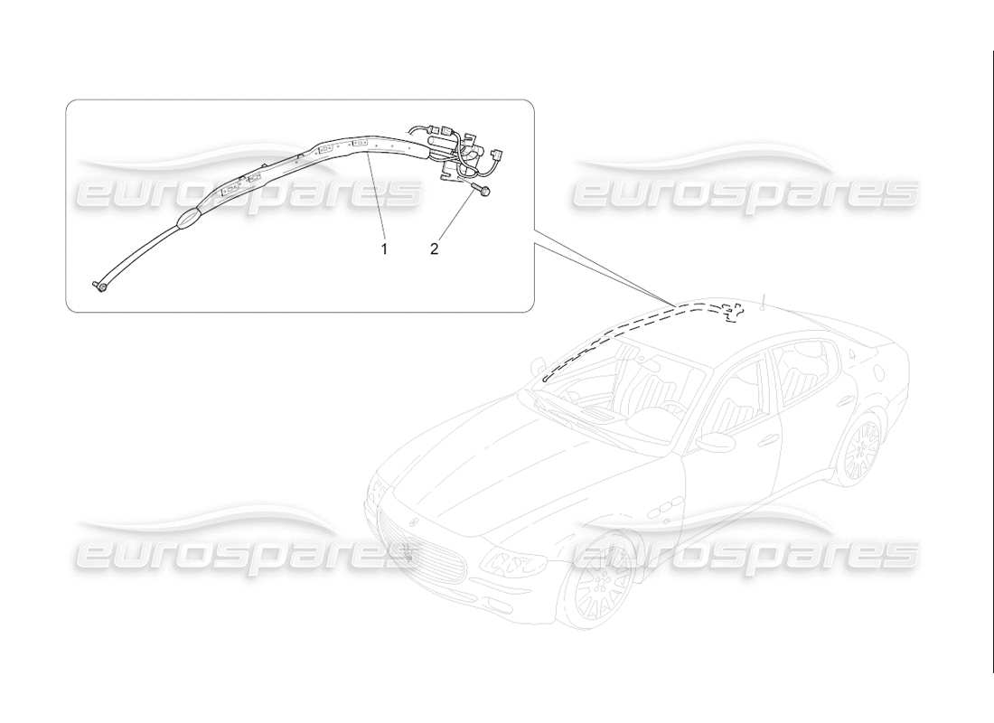 maserati qtp. (2006) 4.2 f1 sistema sacchetto per finestra diagramma delle parti