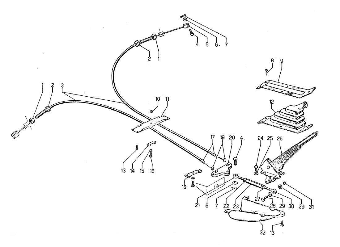 lamborghini jarama freno a mano diagramma delle parti