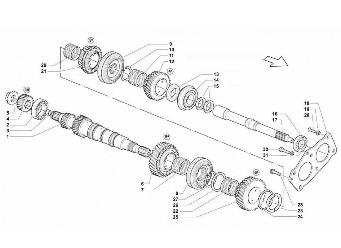 lamborghini gallardo lp560-4s update albero principale diagramma delle parti