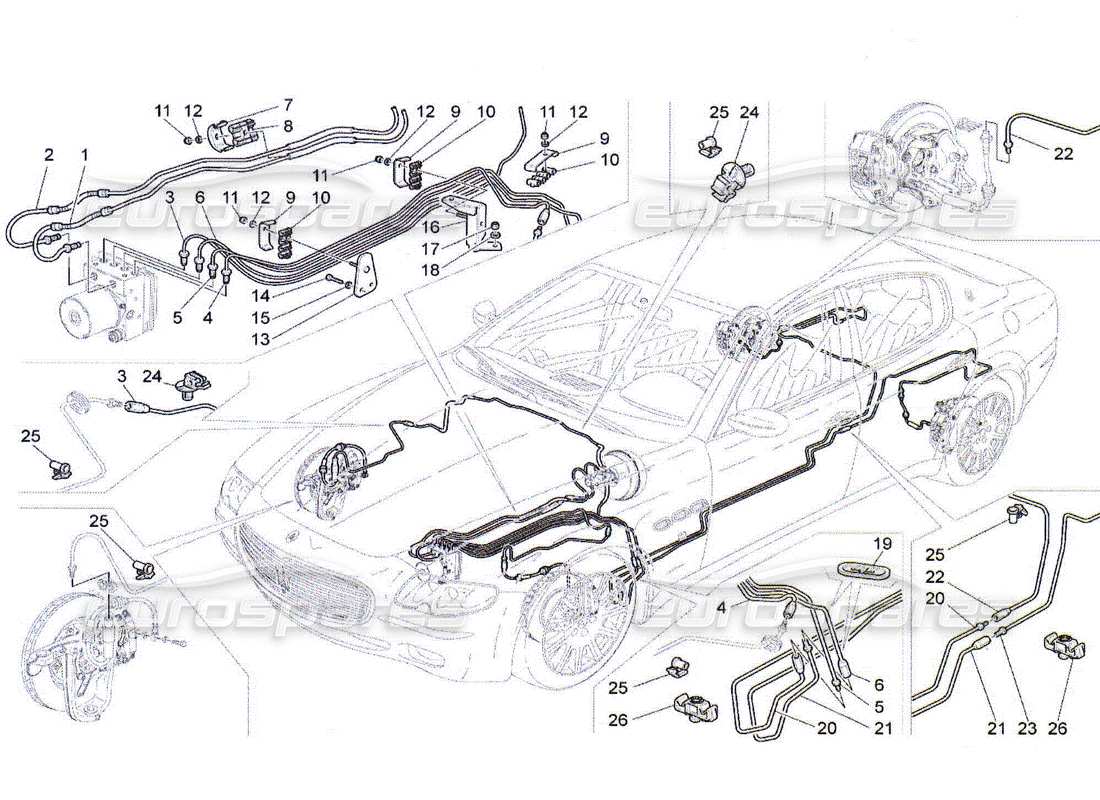 maserati qtp. (2010) 4.2 linee diagramma delle parti