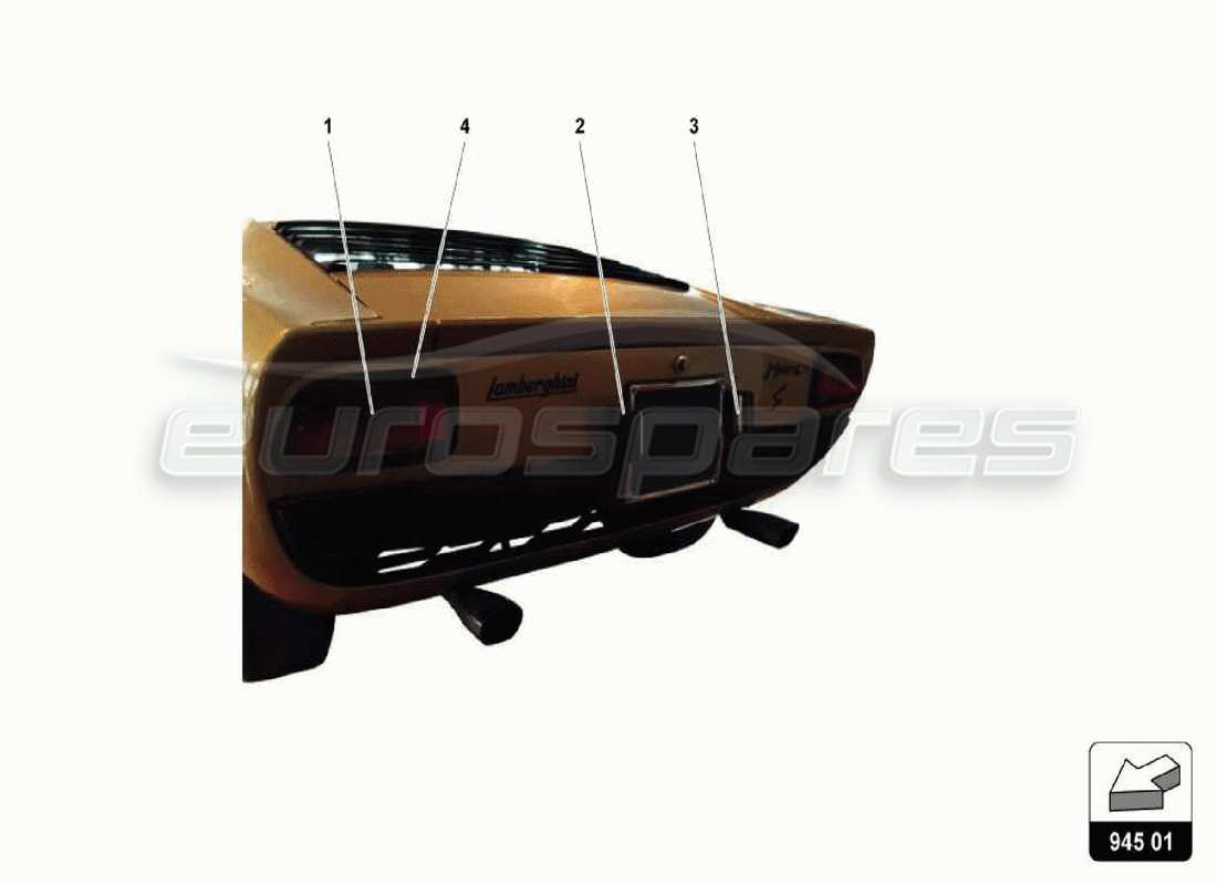 lamborghini miura p400s luci diagramma delle parti