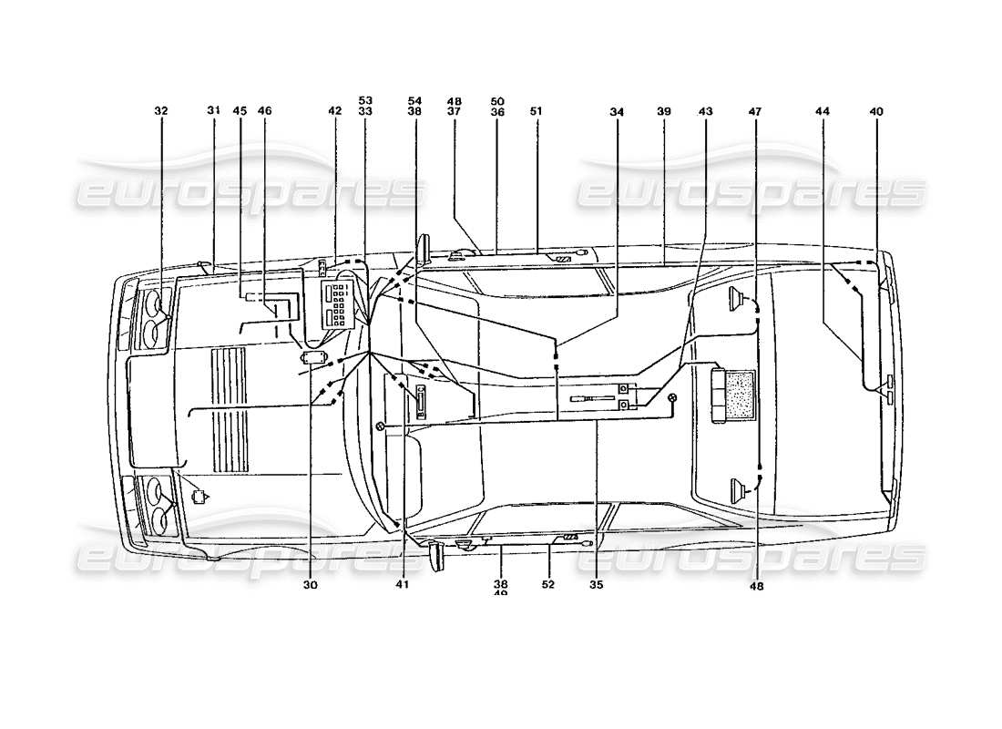 ferrari 400 gt / 400i (coachwork) diagramma delle parti del telaio per auto (variazioni).