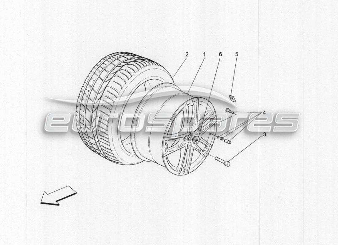 maserati grancabrio mc centenario ruote e pneumatici diagramma delle parti