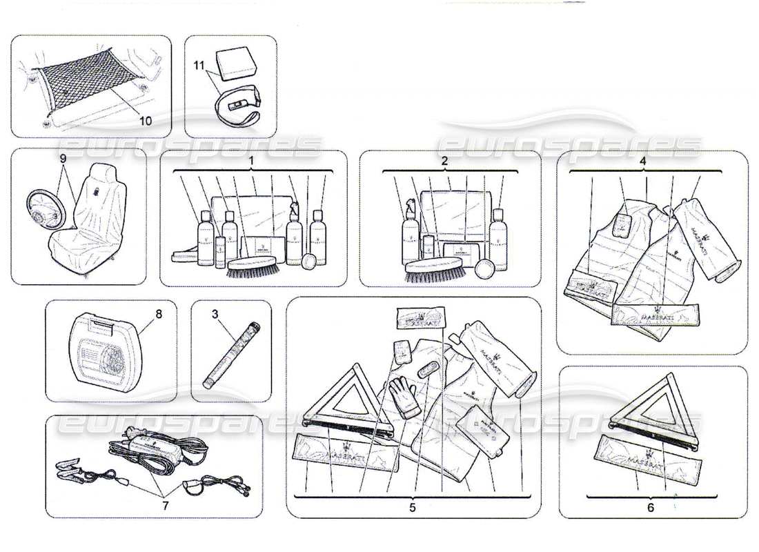 maserati qtp. (2010) 4.7 accessori post-vendita diagramma delle parti