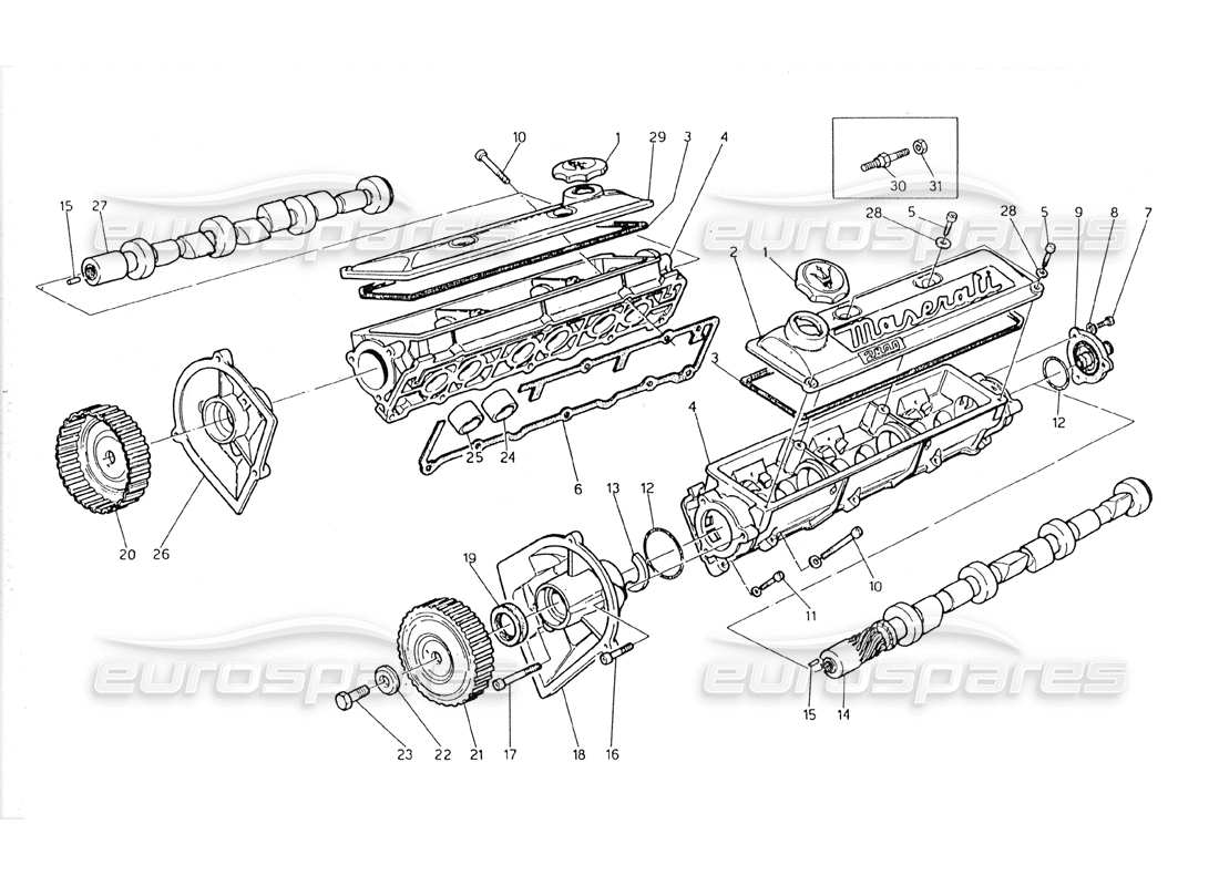 maserati 228 diagramma delle parti di temporizzazione