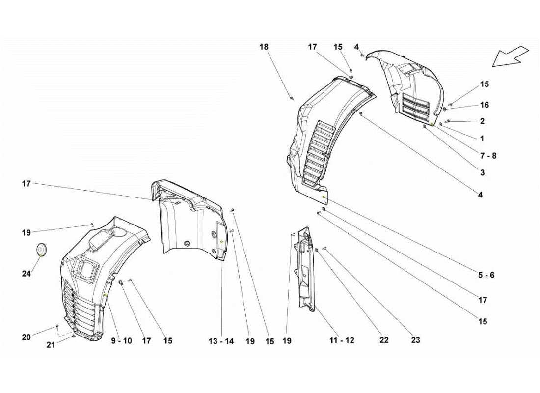 lamborghini gallardo sts ii sc timoneria diagramma delle parti