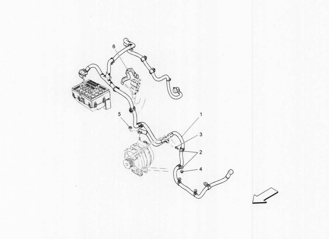 maserati qtp. v6 3.0 tds 275bhp 2017 cablaggio principale diagramma delle parti