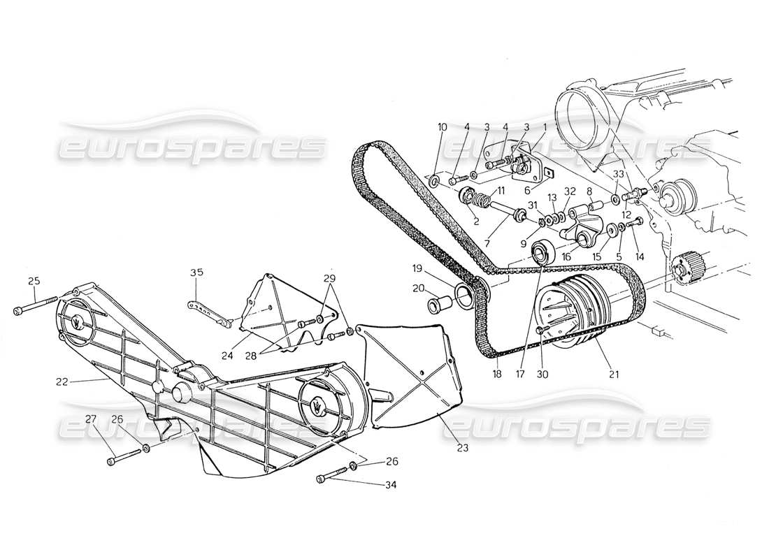 maserati 228 diagramma delle parti del controllo del tempo