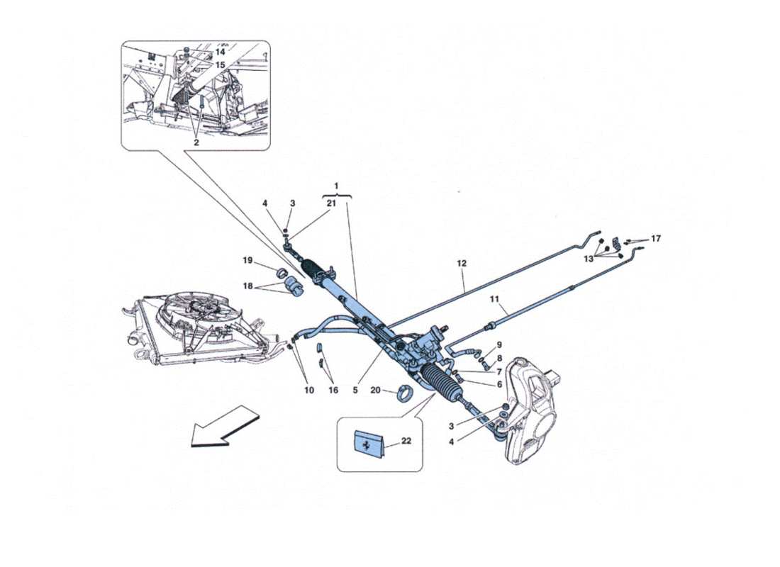 ferrari 458 challenge scatola guida idraulica diagramma delle parti