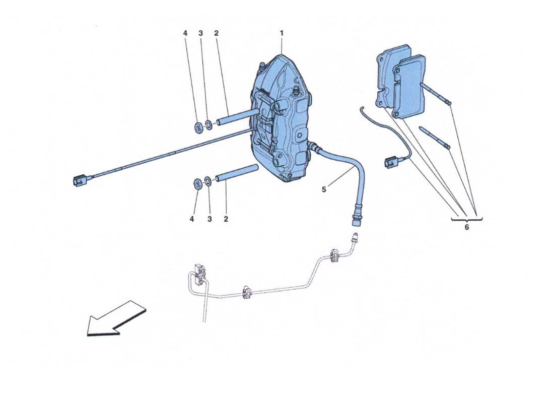 ferrari 458 challenge pinze freni posteriori diagramma delle parti