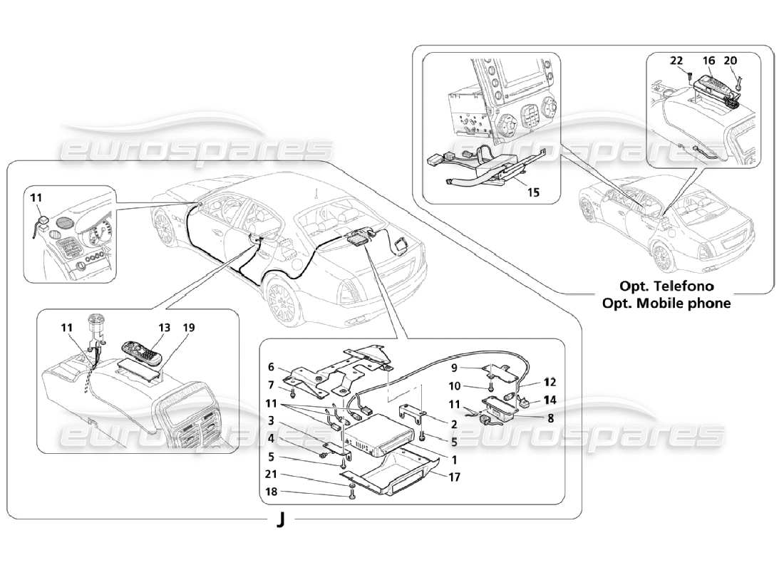 maserati qtp. (2006) 4.2 sistema infotelematico (pagina 2-3) diagramma delle parti