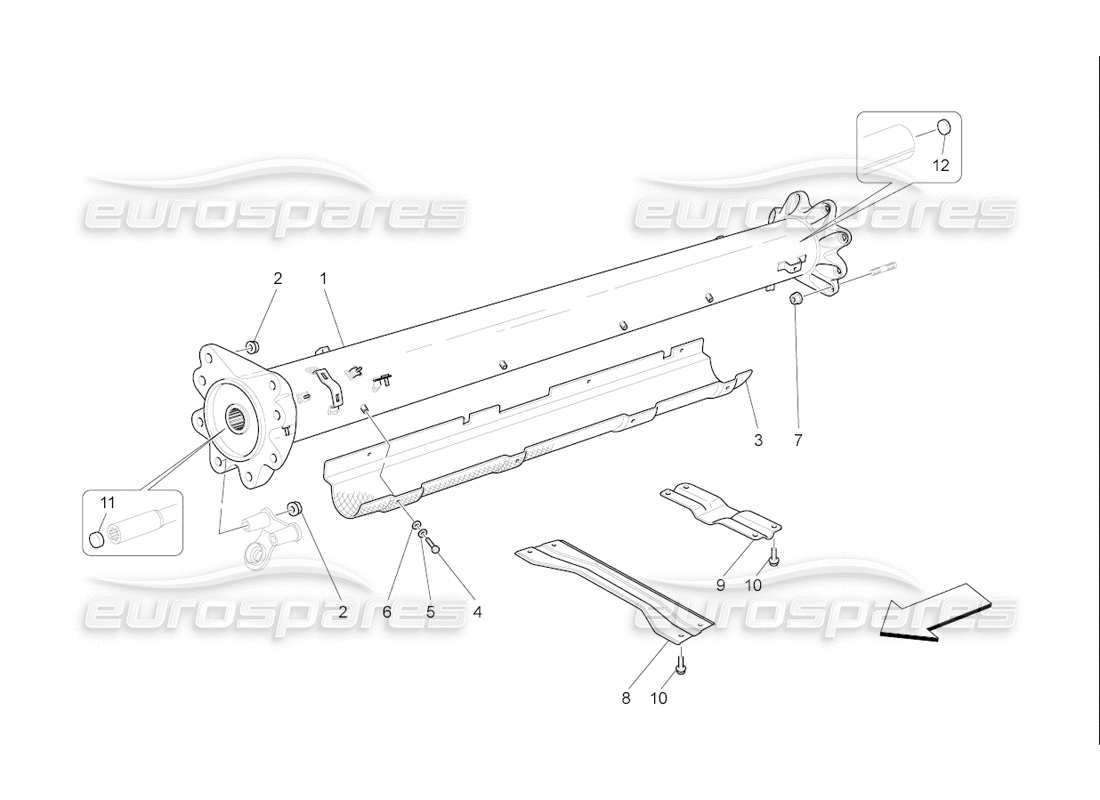 maserati qtp. (2006) 4.2 f1 tubo di trasmissione diagramma delle parti