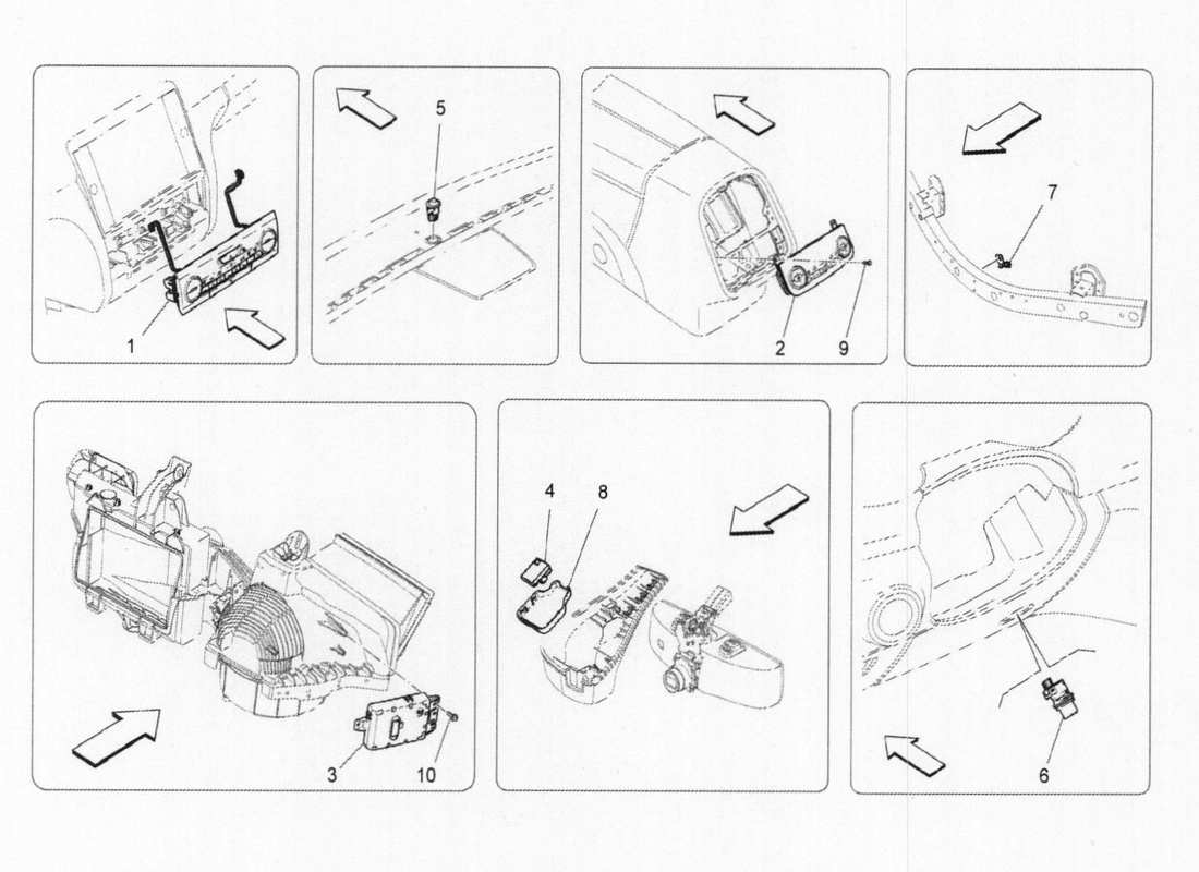 maserati qtp. v6 3.0 bt 410bhp 2015 unità a c: diagramma delle parti del controllo elettronico