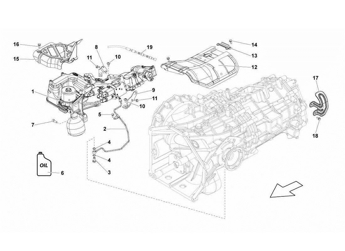 lamborghini gallardo lp560-4s update diagramma delle parti del gruppo valvole e-gear