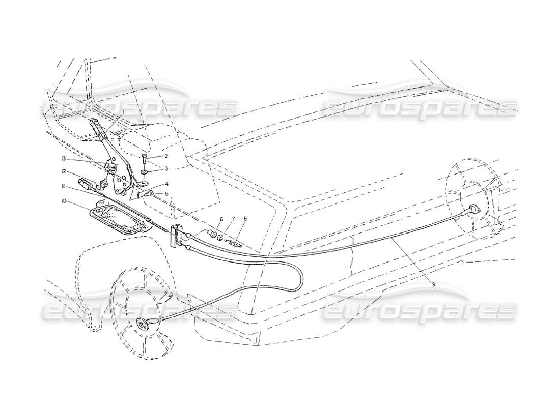 maserati shamal controllo del freno a mano diagramma delle parti