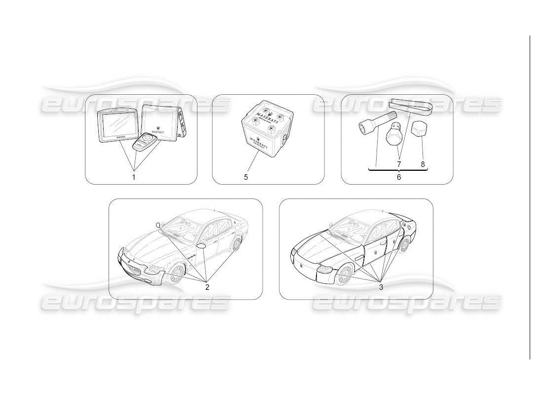 maserati qtp. (2007) 4.2 auto diagramma delle parti degli accessori aftermarket
