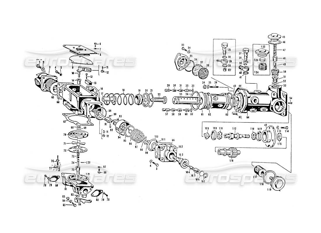 maserati 3500 gt distributore di misurazione diagramma delle parti