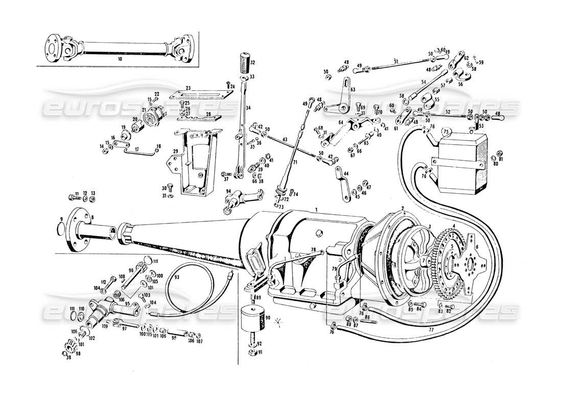 maserati khamsin trasmissione automatica diagramma delle parti