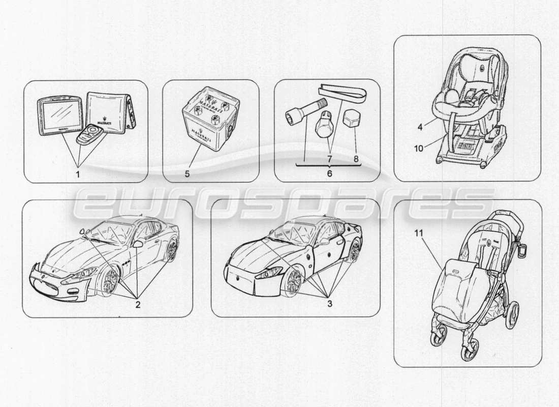 maserati granturismo special edition accessori post-vendita diagramma delle parti