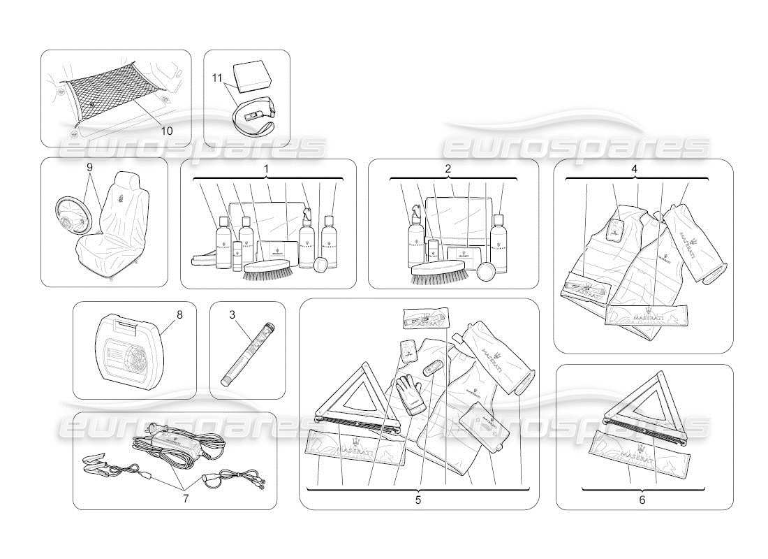 maserati qtp. (2011) 4.2 auto diagramma delle parti degli accessori aftermarket