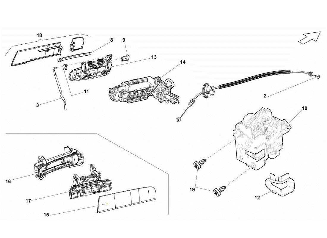 lamborghini gallardo lp560-4s update diagramma delle parti porte