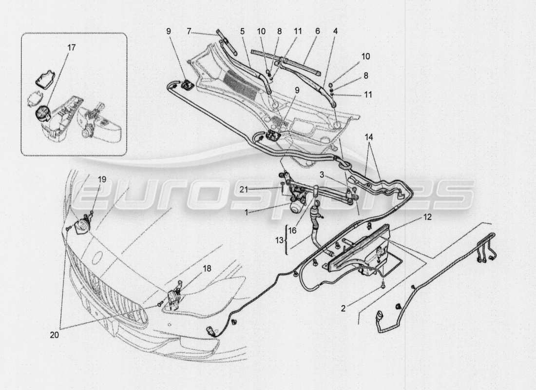 maserati qtp. v8 3.8 530bhp auto 2015 diagramma delle parti di generazione e accumulo di energia