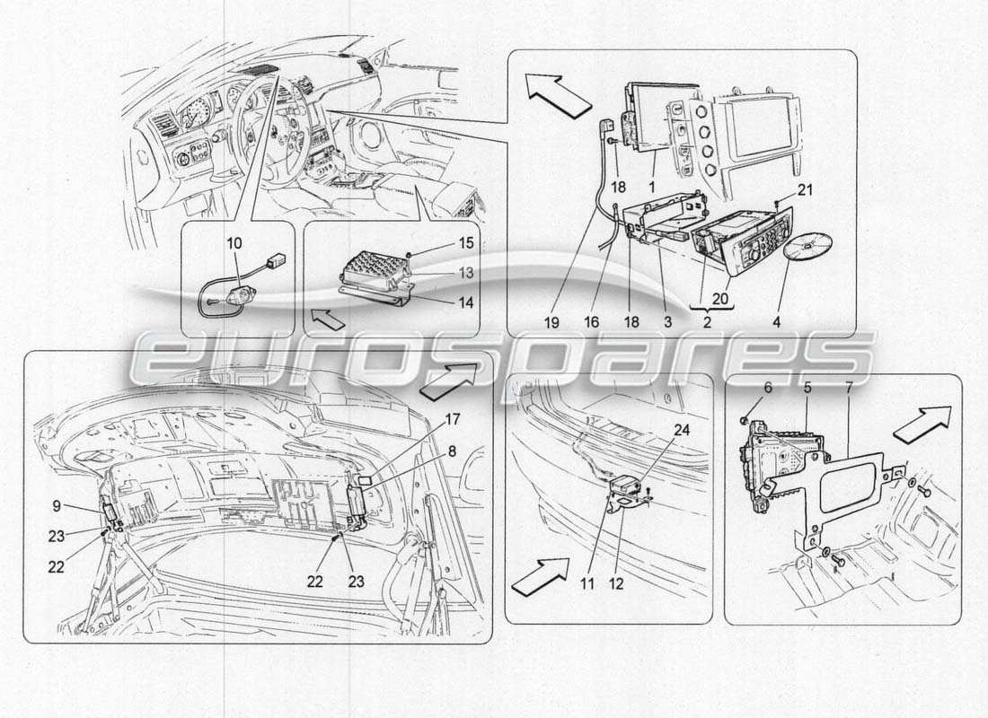 maserati grancabrio mc centenario sistema informatico diagramma delle parti