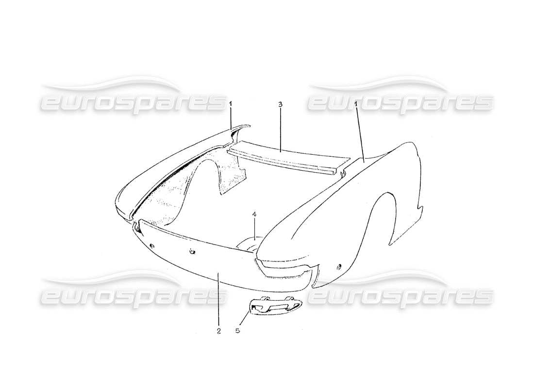 ferrari 275 (pininfarina coachwork) diagramma delle parti del gruppo rivestinento posteriore