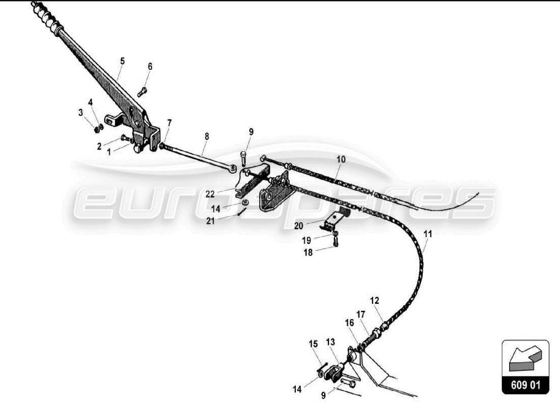 lamborghini 350 gt freno di stazionamento diagramma delle parti