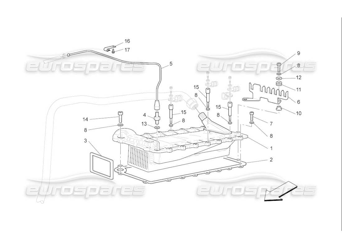 maserati qtp. (2007) 4.2 f1 scambiatore di calore diagramma delle parti