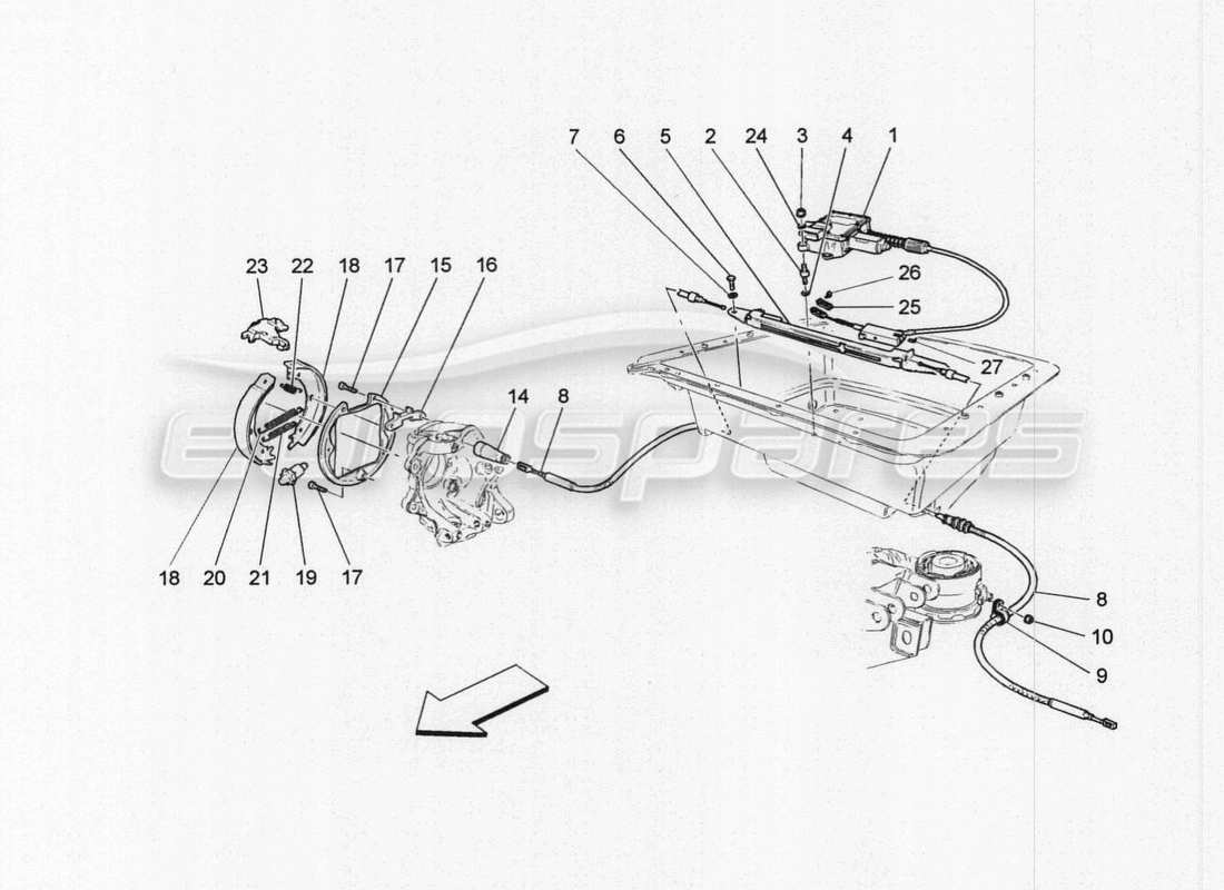 maserati granturismo special edition freno a mano diagramma delle parti