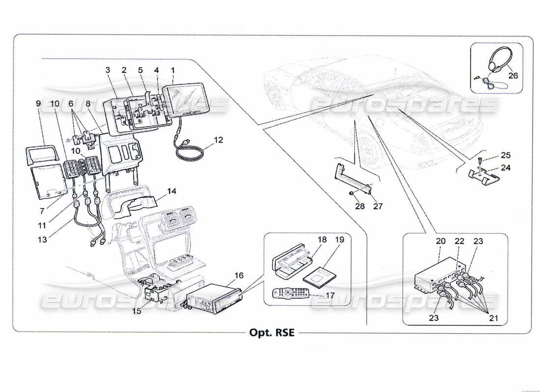 maserati qtp. (2010) 4.7 sistema informatico diagramma delle parti