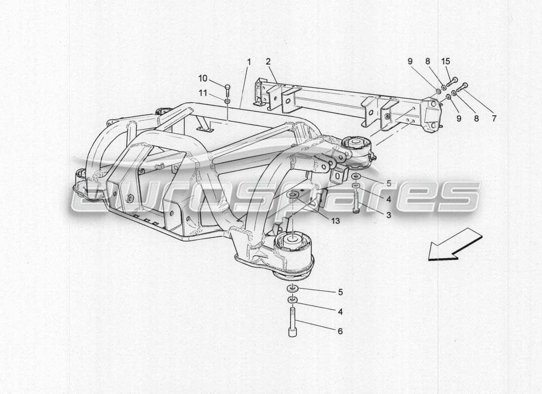 maserati grancabrio mc centenario telaio posteriore diagramma delle parti