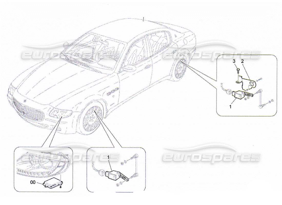maserati qtp. (2010) 4.2 diagramma delle parti di controllo del sistema di illuminazione