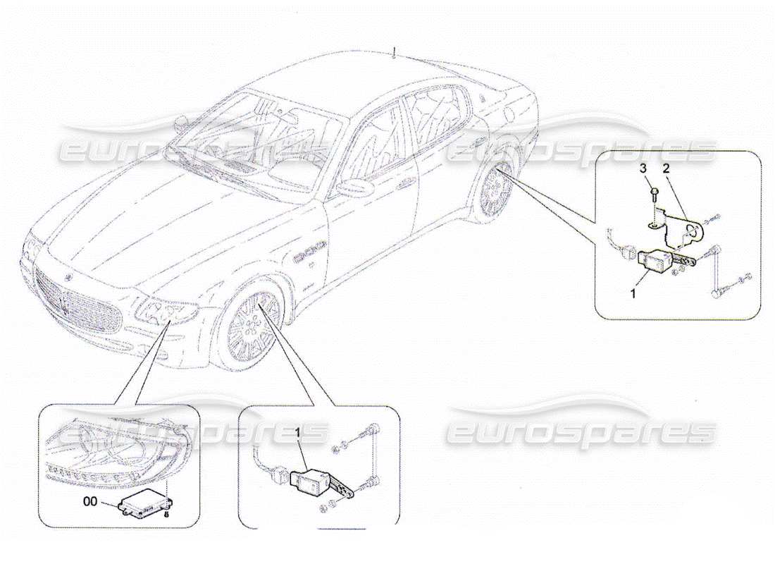 maserati qtp. (2010) 4.2 controllo del sistema di illuminazione diagramma delle parti