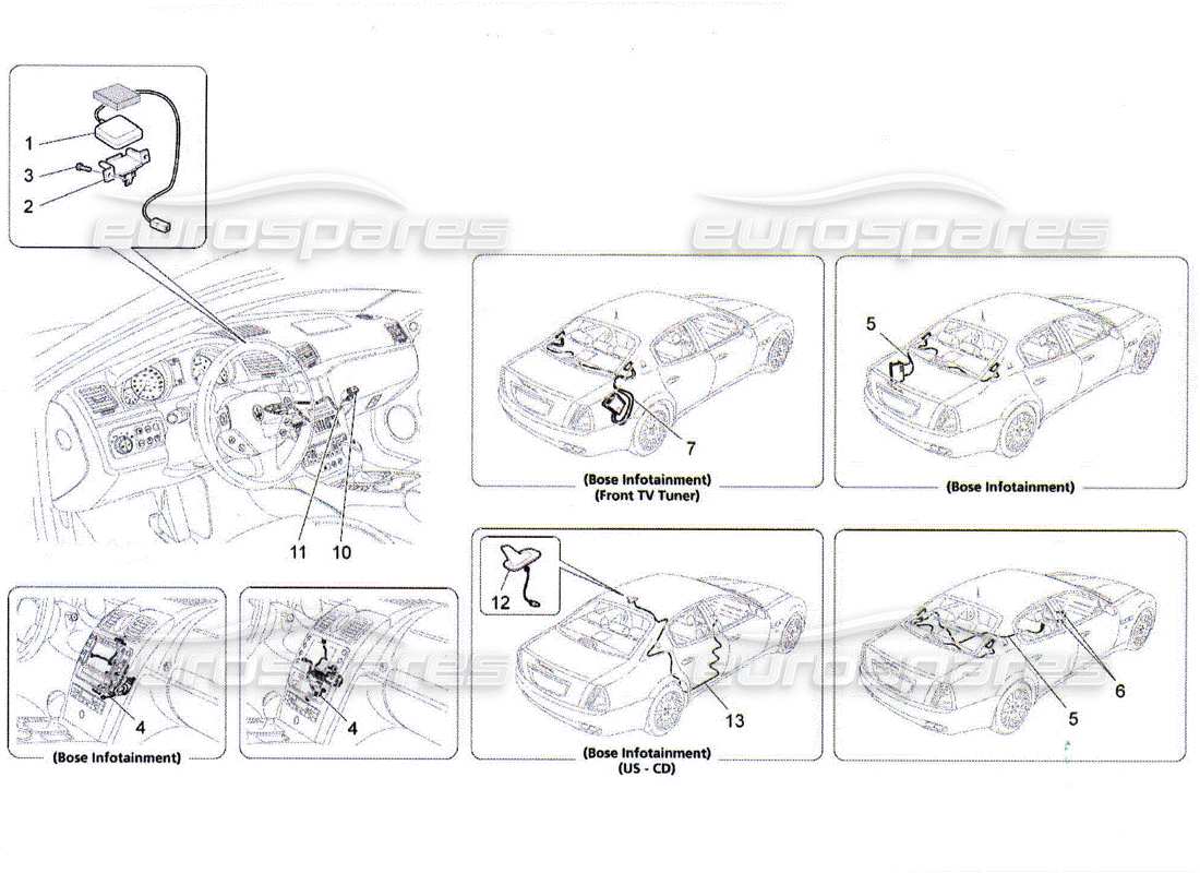 maserati qtp. (2010) 4.2 sistema di accoglienza e connessione diagramma delle parti