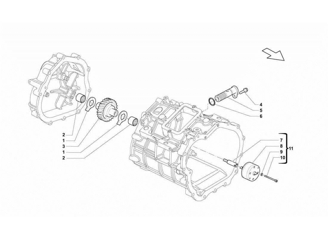 lamborghini gallardo sts ii sc pompa dell'olio del cambio diagramma delle parti