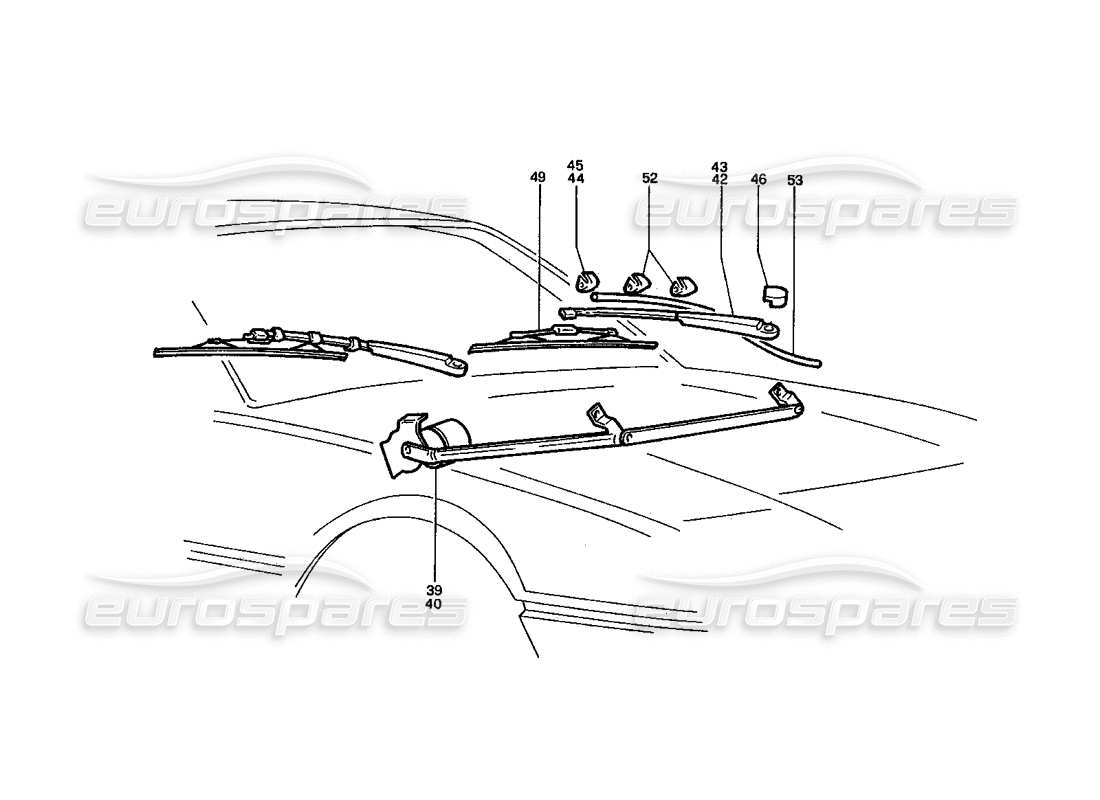 ferrari 412 (coachwork) wiper mec (variazioni) diagramma delle parti